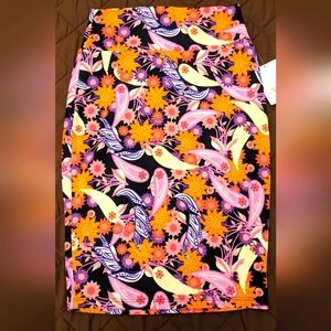 Women's multicolored random print skirt